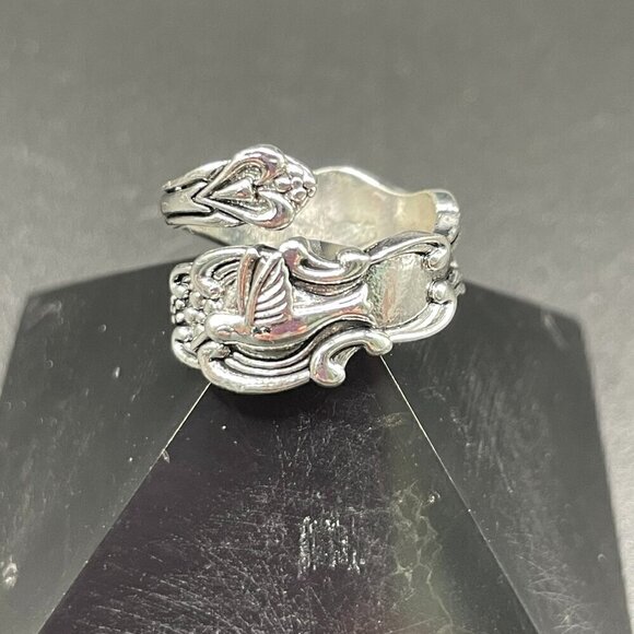 Boho Flower and Hummingbird Adjustable Spoon Ring #1357 - Picture 5 of 14